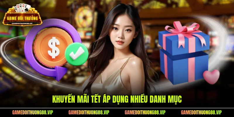 Khuyến mãi Tết áp dụng nhiều danh mục